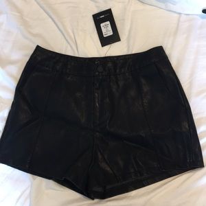 Black high wasted shorts
